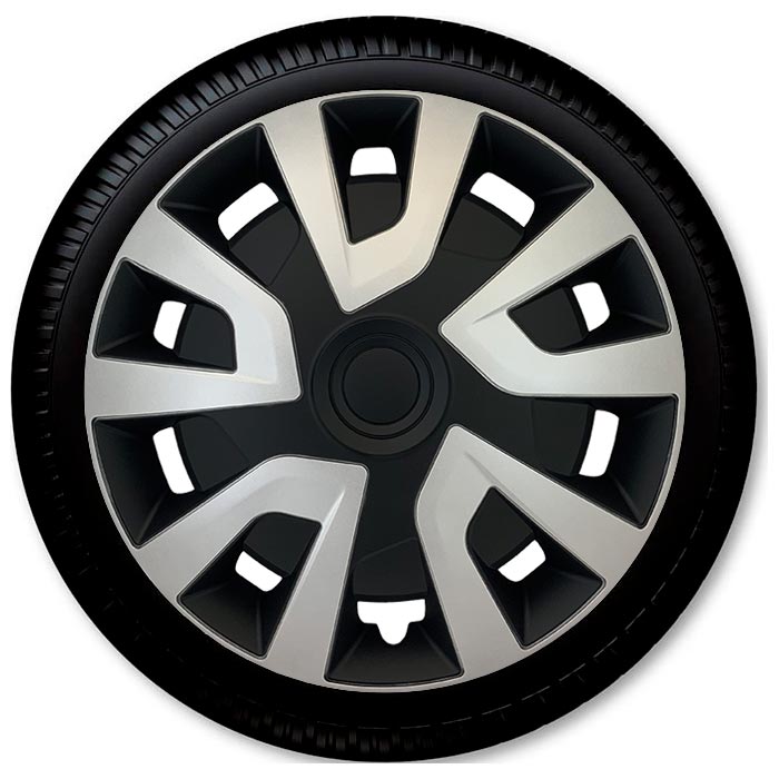 16″ Revo VAN Silver/Black hjulkapselsæt